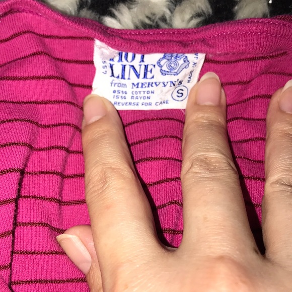 Hot Line Pink semi sheer tee small vintage ๐ - Picture 3 of 3